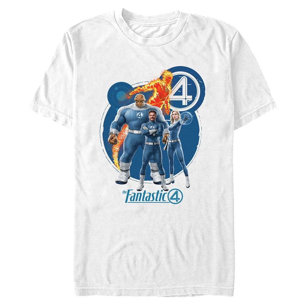 T-shirt Fantastic Four Marvel Comics - Coupe Relaxed - Taille S - Bleu - Neuf Avec Étiquettes
