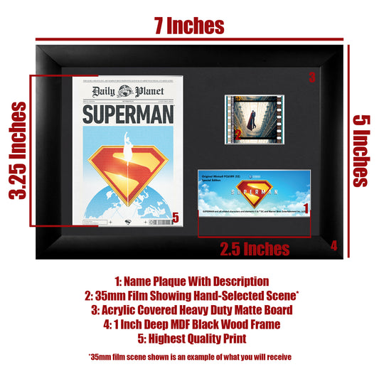 SUPERMAN (2025 Movie) Daily Planet Minicell FilmCells™ Framed Desktop Presentation-3