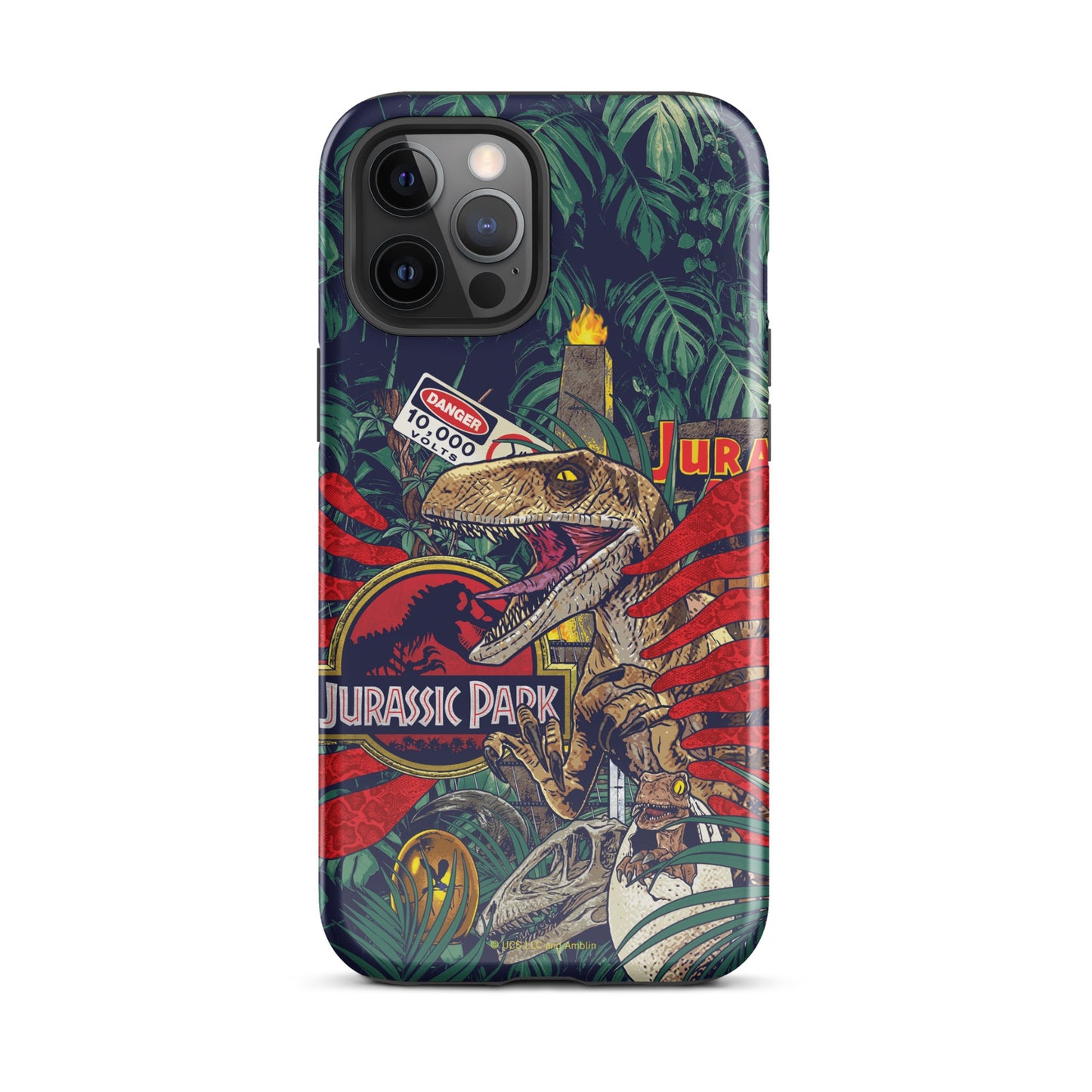 Jurassic Park Jungle Collage Tough Phone Case - iPhone iPhone 12 Pro Max