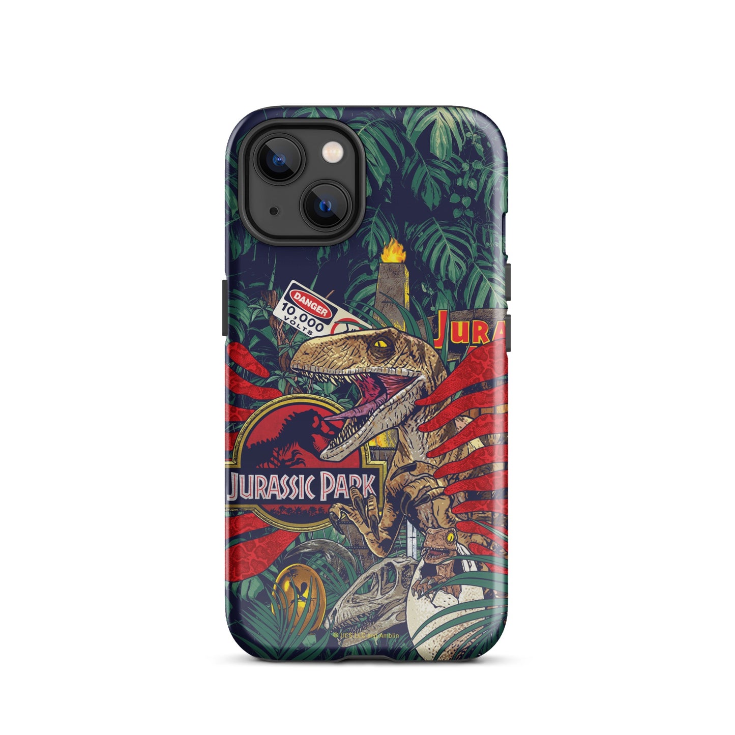 Jurassic Park Jungle Collage Tough Phone Case - iPhone iPhone 13