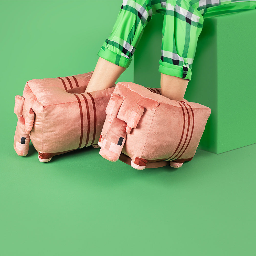 A Minecraft Movie Armadillo Plush Kids Slippers