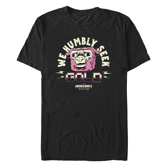 A Minecraft Movie We Humbly Seek Gold T-Shirt-0