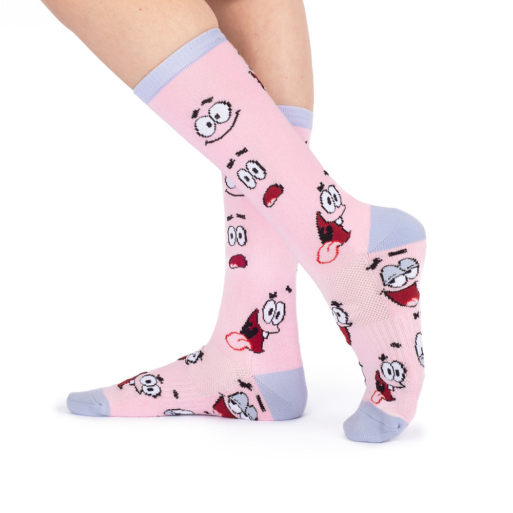 Spongebob SquarePants Patrick Funny Face Crew Socks
