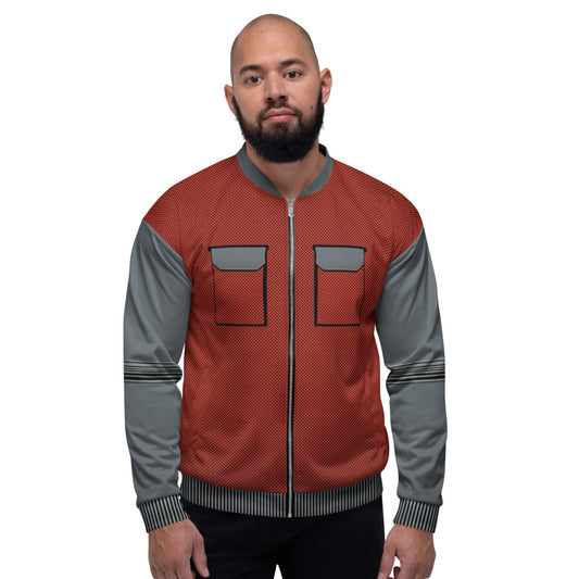 Back to the Future Marty McFly Bomber Jacket White-2