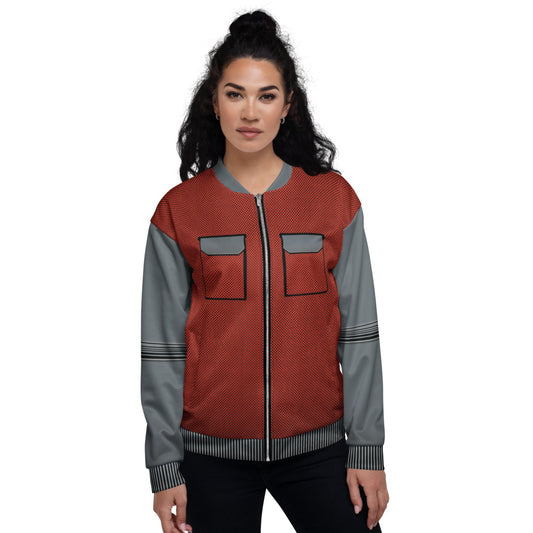 Back to the Future Marty McFly Bomber Jacket White-4
