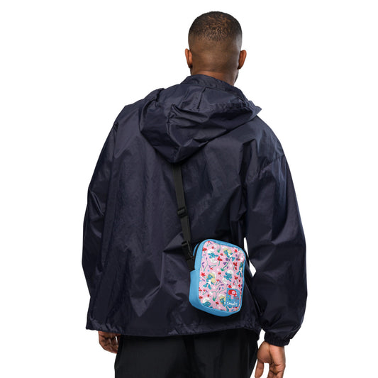 Smurfs Patterned Crossbody Bag-2