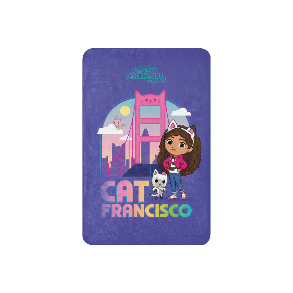 Gabby's Dollhouse Cat Francisco Premium Sherpa Blanket 37 in x 57 in