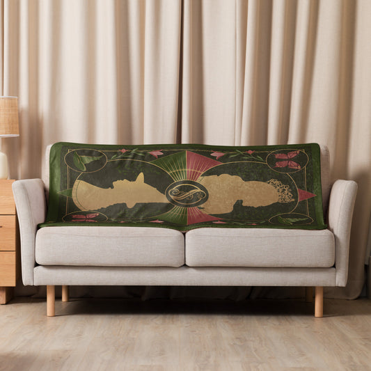 Wicked Enchanted Elements Elphaba & Glinda Sherpa Blanket 60 in x 80 in-2