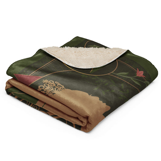 Wicked Enchanted Elements Elphaba & Glinda Sherpa Blanket 60 in x 80 in-1