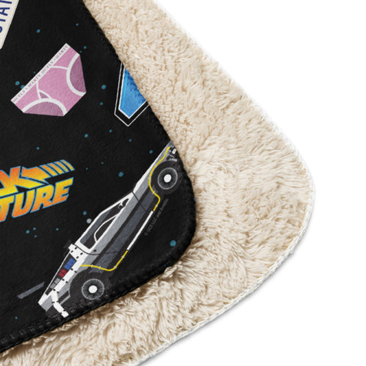 Back to the Future Icons Sherpa Blanket 60 in x 80 in-1