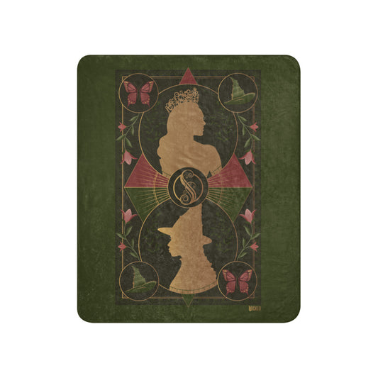 Wicked Enchanted Elements Elphaba & Glinda Sherpa Blanket 60 in x 80 in-3