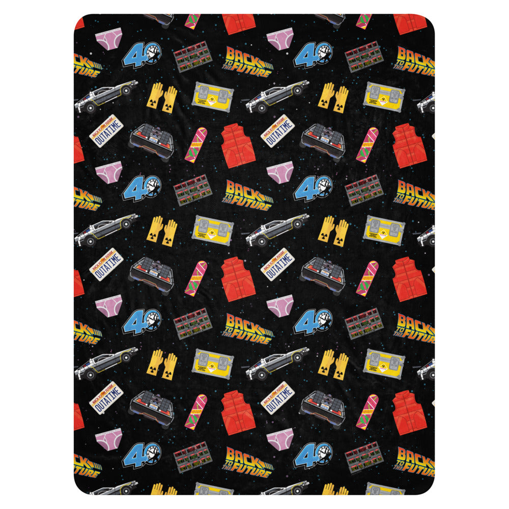 Back to the Future Icons Sherpa Blanket 60 in x 80 in