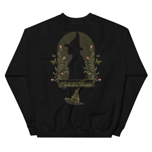 Wicked Enchanted Elements Elphaba Thropp Fleece Crewneck Sweatshirt Black-0