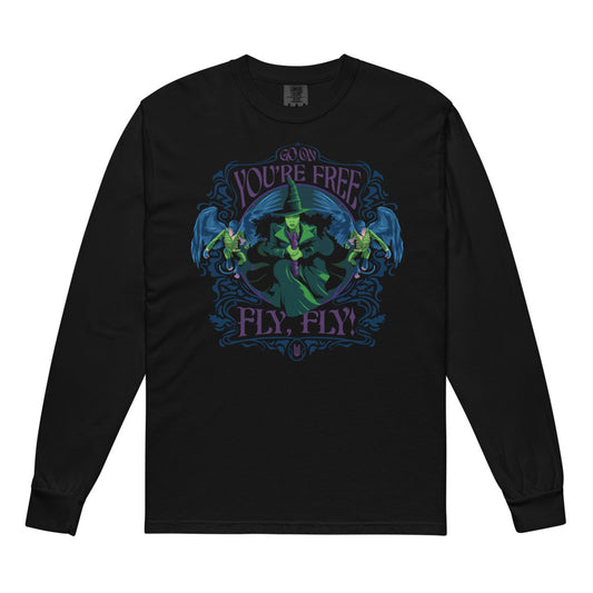 Wicked: For Good Long Sleeve Shirt "You're Free" Black-0