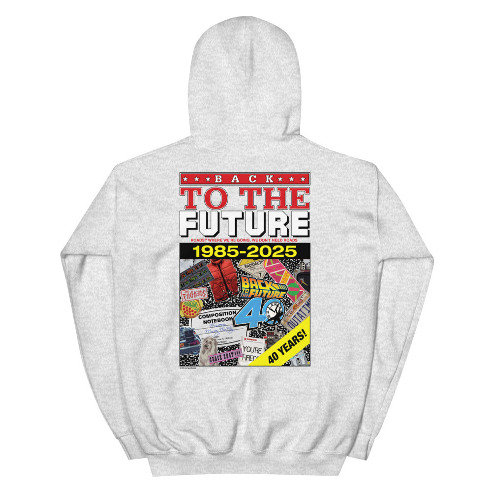 Back to the Future 40th Anniversary Hoodie Ash