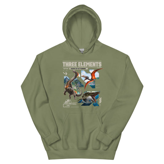 Jurassic World Rebirth 3 Elements Hoodie Military Green-0