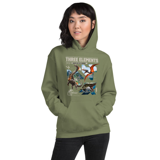 Jurassic World Rebirth 3 Elements Hoodie Military Green-2