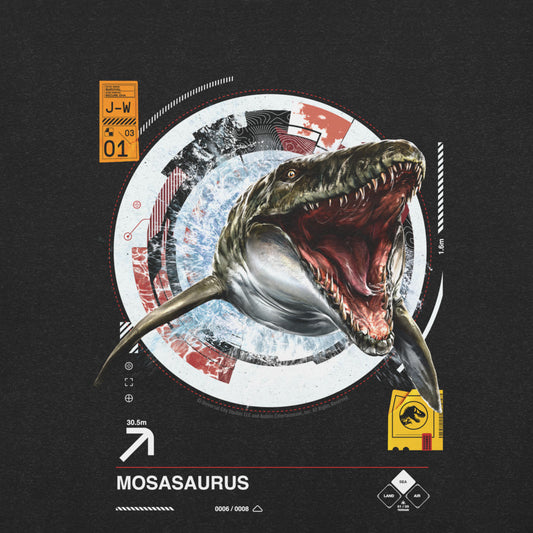 Jurassic World: Rebirth Mosasaurus T-Shirt Black Heather-3