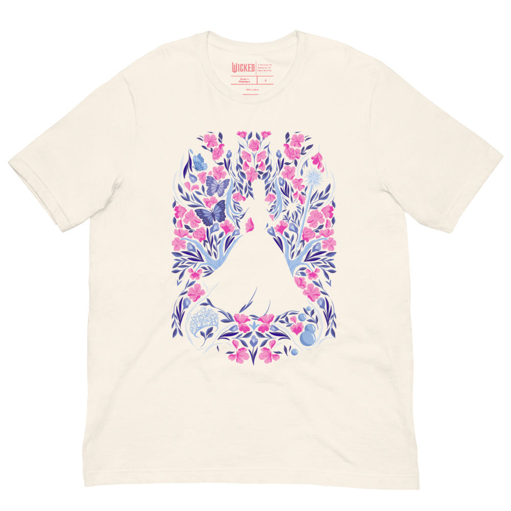 Wicked: For Good T-Shirt "Glinda Floral" Vintage White