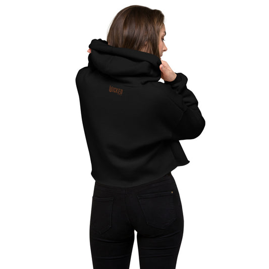 Wicked: For Good Cropped Hoodie "I Feel Wicked"  Black-3