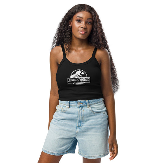 Jurassic World Rebirth Logo Women's Tank Top Solid Black Blend-1