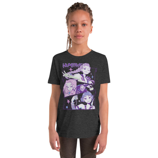 KPop Demon Hunters Exclusive Sing-Along Youth T-Shirt Dark Heather Grey-3