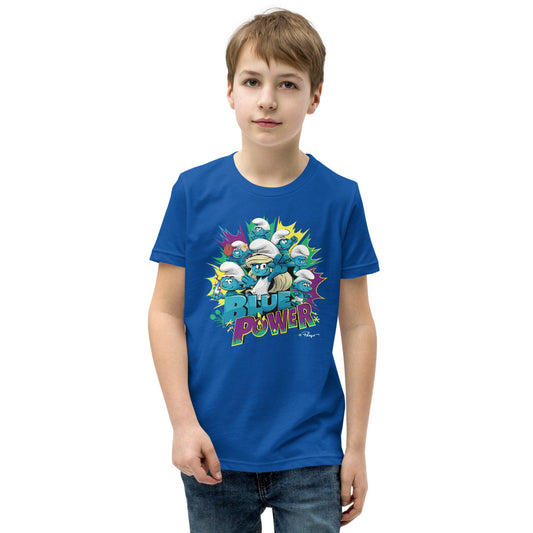 Smurfs Blue Power Youth T-Shirt-3