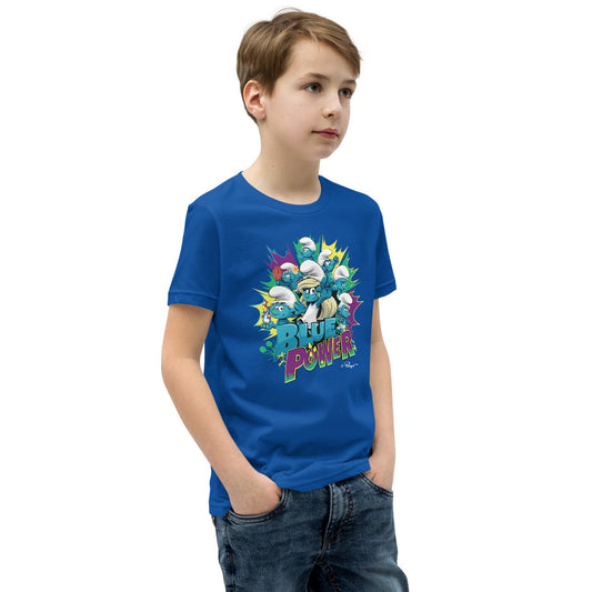 Smurfs Blue Power Youth T-Shirt-2