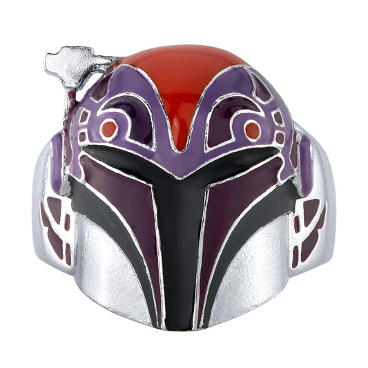 Star Wars x RockLove Sabine Wren Helmet Ring in antiqued sterling silver.-0