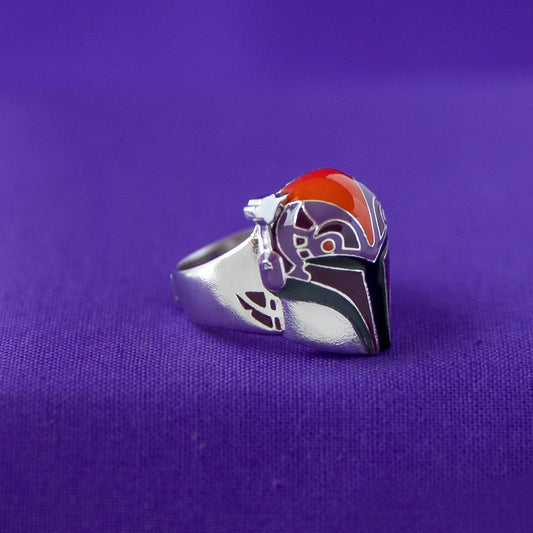 Star Wars x RockLove Sabine Wren Helmet Ring in antiqued sterling silver.-5