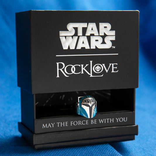 Star Wars x RockLove Bo-Katan Helmet Ring in sterling silver.-7