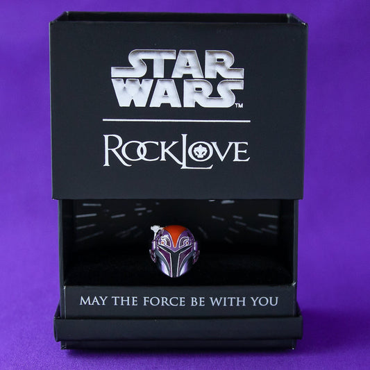 Star Wars x RockLove Sabine Wren Helmet Ring in antiqued sterling silver.-8