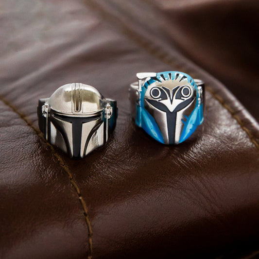 Star Wars x RockLove Bo-Katan Helmet Ring in sterling silver.-8