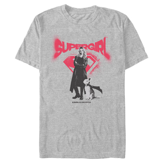 Supergirl Men's Kara And Krypto T-Shirt-0