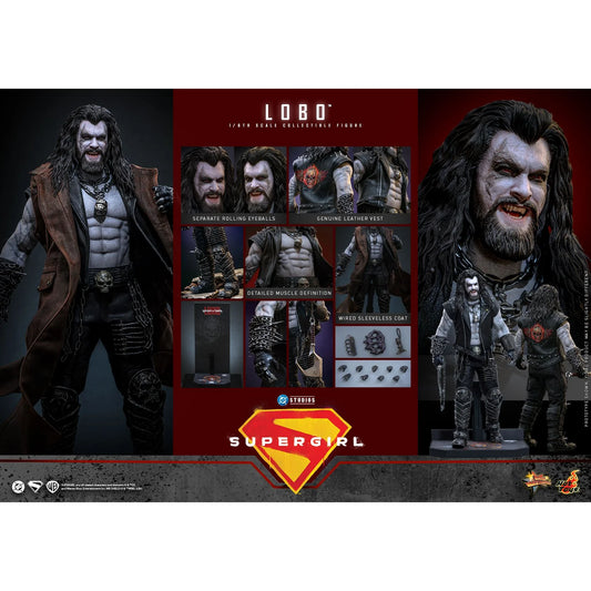 Supergirl Movie Lobo Sixth Scale Figure in a menacing pose with hook and chain-1