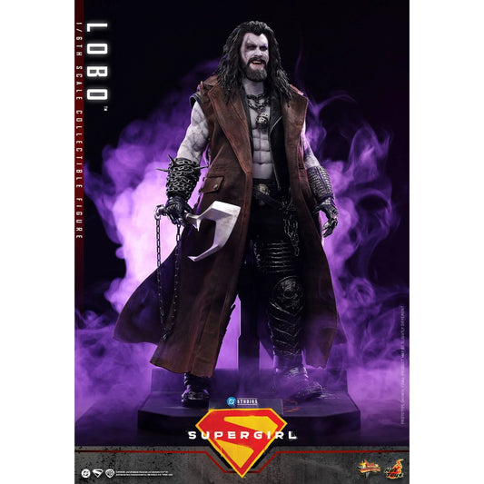 Supergirl Movie Lobo Sixth Scale Figure in a menacing pose with hook and chain-2