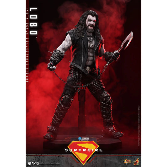 Supergirl Movie Lobo Sixth Scale Figure in a menacing pose with hook and chain-7