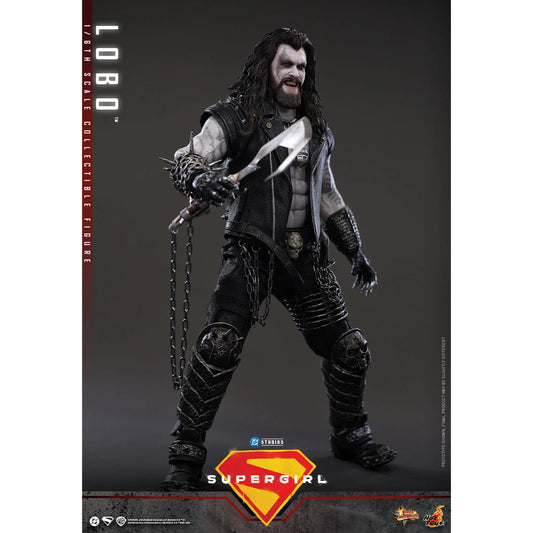 Supergirl Movie Lobo Sixth Scale Figure in a menacing pose with hook and chain-8