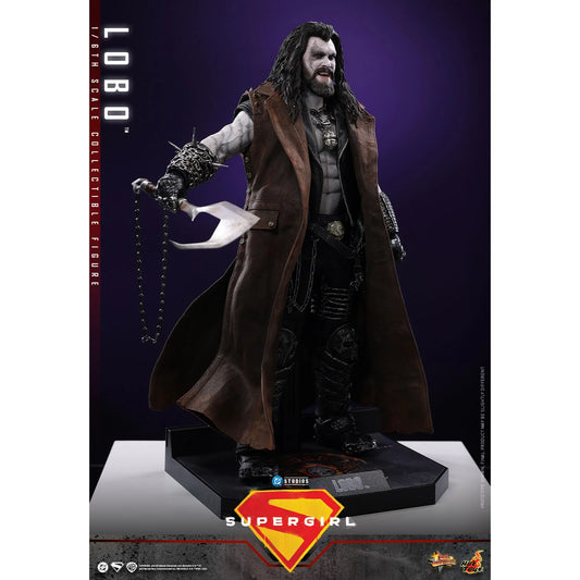 Supergirl Movie Lobo Sixth Scale Figure in a menacing pose with hook and chain-10