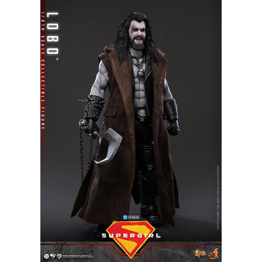 Supergirl Movie Lobo Sixth Scale Figure in a menacing pose with hook and chain-11