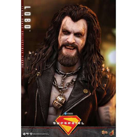 Supergirl Movie Lobo Sixth Scale Figure in a menacing pose with hook and chain-13