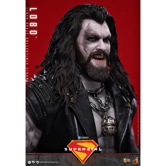Supergirl Movie Lobo Sixth Scale Figure in a menacing pose with hook and chain-15