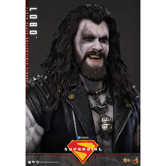 Supergirl Movie Lobo Sixth Scale Figure in a menacing pose with hook and chain-17