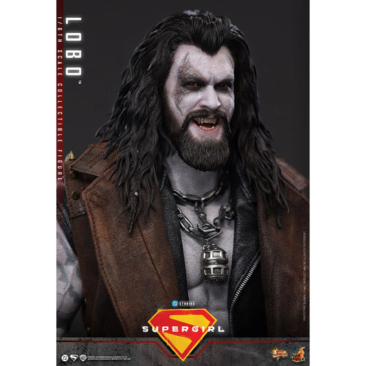 Supergirl Movie Lobo Sixth Scale Figure in a menacing pose with hook and chain-18