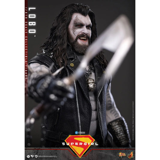 Supergirl Movie Lobo Sixth Scale Figure in a menacing pose with hook and chain-19