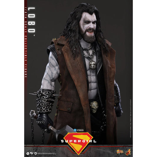 Supergirl Movie Lobo Sixth Scale Figure in a menacing pose with hook and chain-20