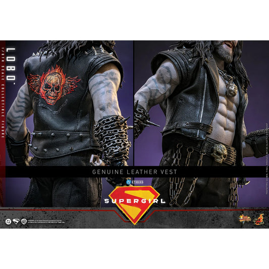 Supergirl Movie Lobo Sixth Scale Figure in a menacing pose with hook and chain-24
