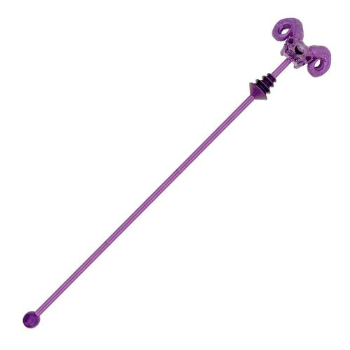 Top view of the ram's skull sculpt on the Skeletor Havoc Staff