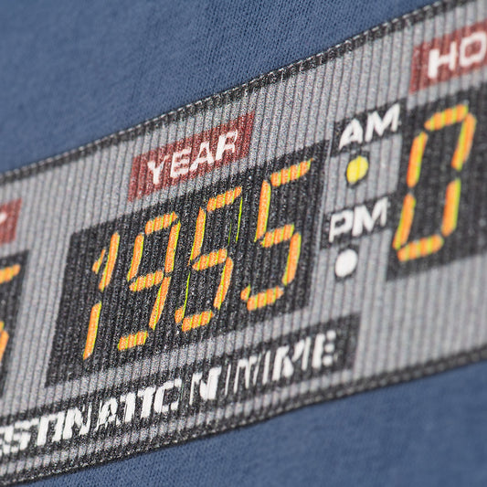 Back to the Future Time Clock 3D Lenticular T-shirt Midnight-1