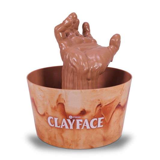 Front view of the sculpted Clayface popcorn bucket showing textured muddy details and character likeness-0